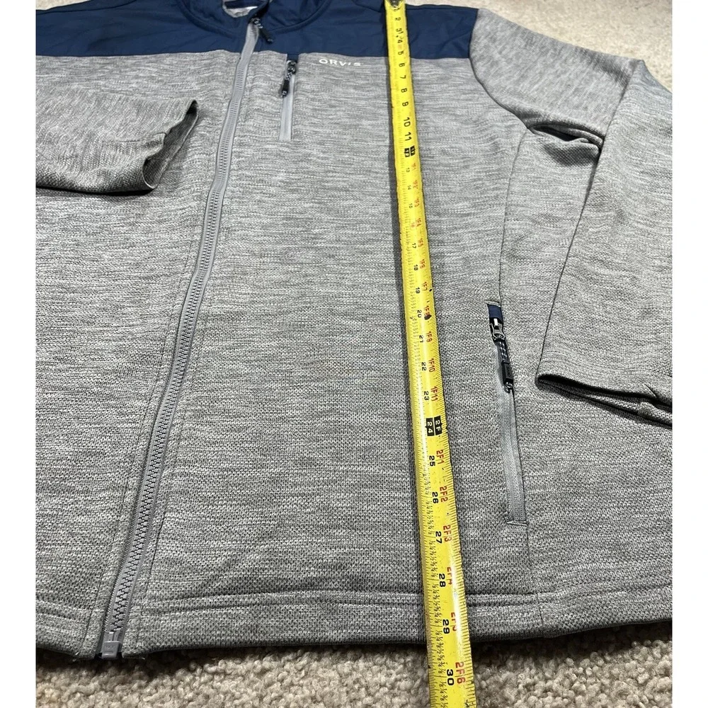 Orvis Classic Collection Full Zip Jacket Men's Size 2XL Gray Long Sleeve Jacket